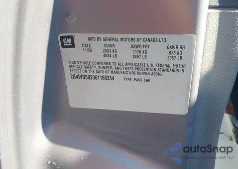 2006 Buick Lacrosse Cxl из США, поврежденный, VIN 2G4WD582961188334